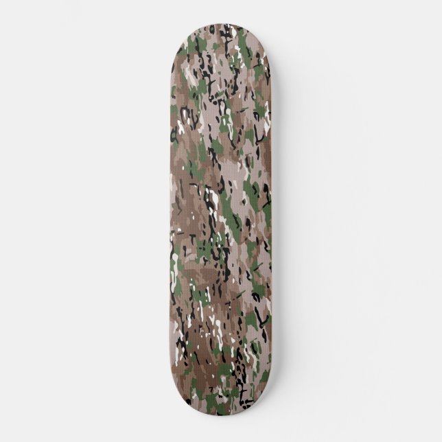 Skate Floresta Camouflage Tan Green (Frente)