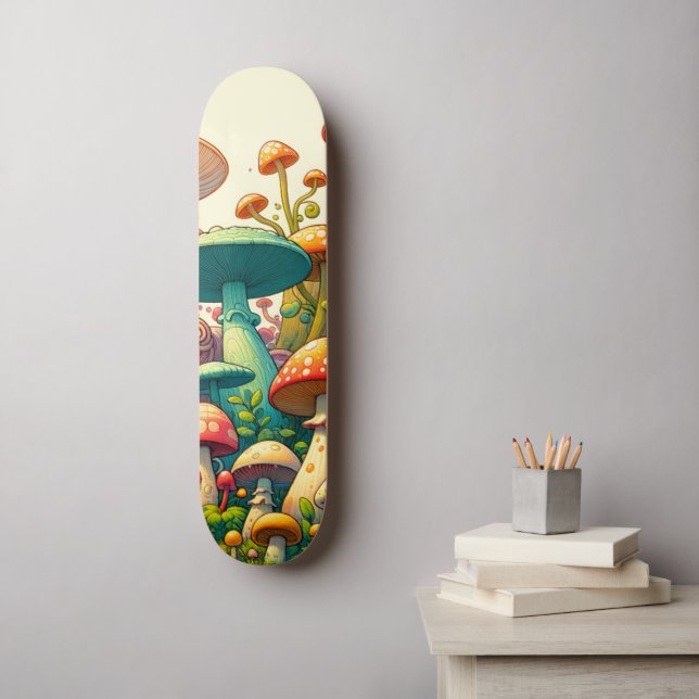 Skate Floresta de Fantasia Mushroom (Arte de parede)