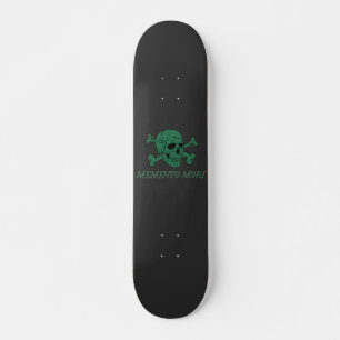 Skate Floresta Verde Memento Mori Caveira e Ossos Cruzad
