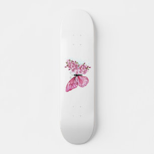 Skate Flower Butterfly with Pink Sakura