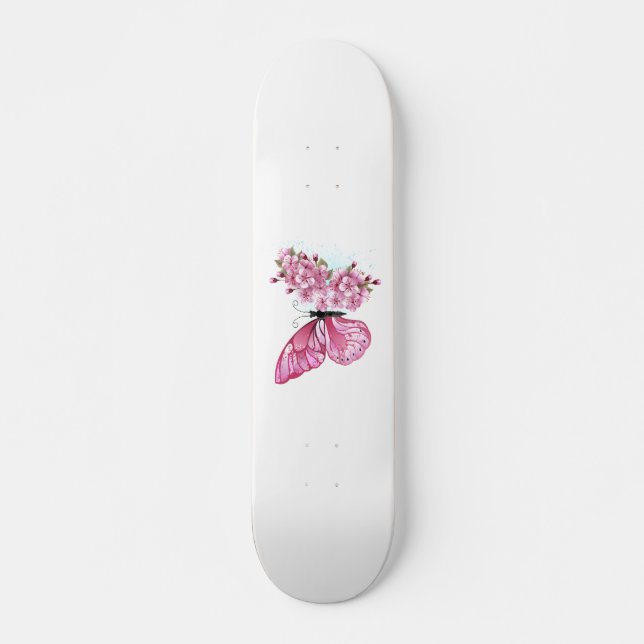 Skate Flower Butterfly with Pink Sakura (Frente)
