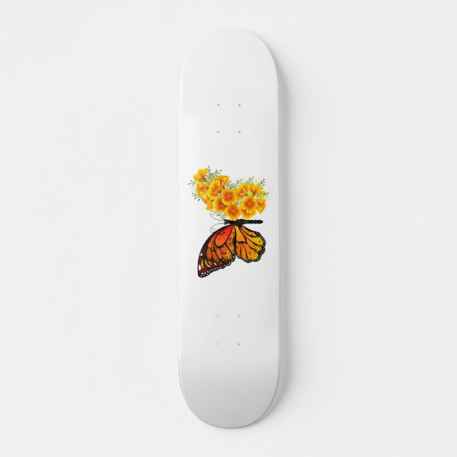Skate Flower Butterfly with Yellow California Poppy (Frente)