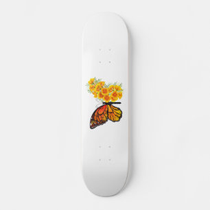 Skate Flower Butterfly with Yellow California Poppy