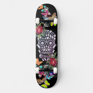 SKATE FLUXAS E BORRACAS DE SKULL PRETAS