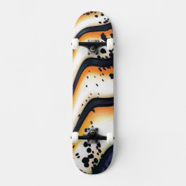 Skate Fluxo Laranja Abstrato – Gráfico Moderno e Ousado