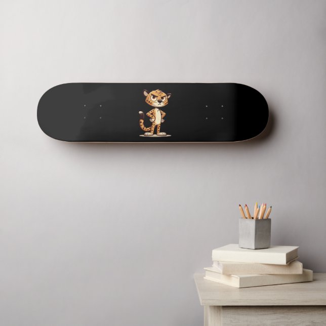 Skate fofo, descontentue guepardo (Arte de parede (Horz))
