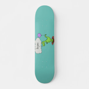 Skate Fogo giro em forma de cartoon verde