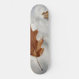 Skate folha de carvalho na neve