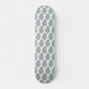 Skate Folha de Palmeira Azul e Creme