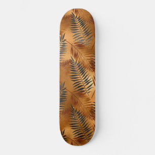 Skate Folha de Palmeira Marrom Verde Verão Glamour Tropi