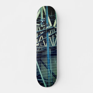 Skate Folha de prata e pasta azul