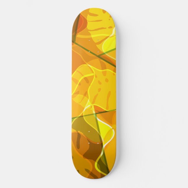 Skate FOLHAS abstrato TROPICAIS (Frente)