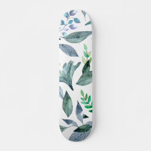 Skate Folhas caídas aquarela 11