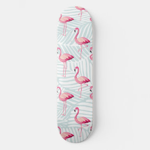 Skate Folhas de Flamingo e Palma Rosa - Bonitas