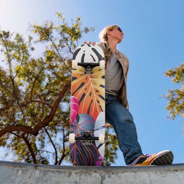Skate Folhas de Monstera Tropical de Verão (Ao ar livre 1)
