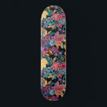 Skate Folhas Florais Mistas Folhosas Berry Padrão de Aqu<br><div class="desc">Este padrão artístico e moderno de outono é perfeito para os meses de inverno. Apresenta vermelho-burlu pintado à mão, roxo-burguês, amarelo-mostarda, castanho-castanho, verde-florestal verde-lacrimogêneo, flores azuis-marinho e deixa o padrão do buquê sobre um simples fundo preto. É artístico, tradicional, país e quente; o design perfeito para a vibração sazonal de...</div>