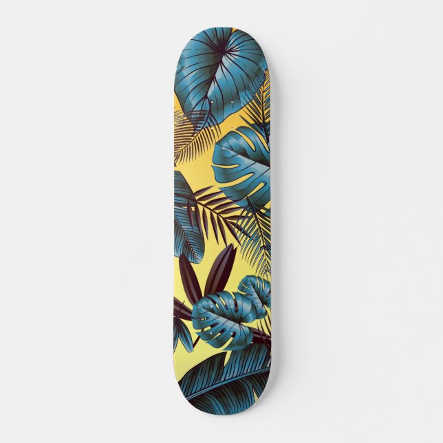 Skate Folhas Tropicais Coloridas (Frente)