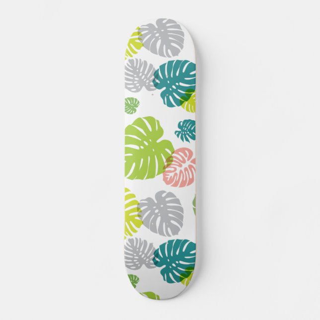 Skate Folhas tropicais multicolores (Frente)