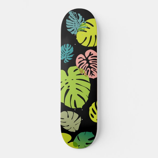 Skate Folhas Tropicais Multicolores 2 (Frente)
