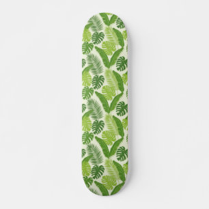 Skate Folhas Tropicais & Padrão Sem Costura Monstera