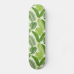 Skate Folhas Tropicais & Padrão Sem Costura Monstera