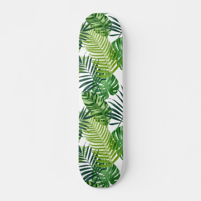 Skate Folhas tropicais verdes (Frente)