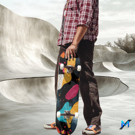 Skate Forma Orgânica Vibrante - Abstrato Minimalista Esc