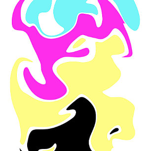 Skate formas abstrato mais seta curvada