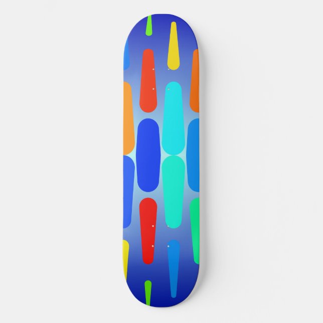 Skate Formas coloridas design abstrato (Frente)