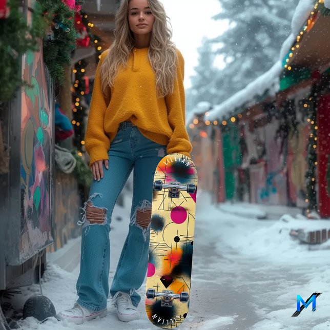 Skate Formas de Abstrato dinâmica com Padrões geométrico (Criador carregado)