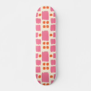 Skate Formas pintadas cor-de-rosa e laranja num grupo de