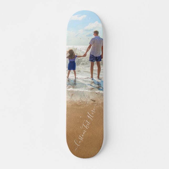 Skate Foto e texto personalizados - seu próprio Design (Frente)