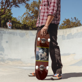 Skate Foto Personalizada com Aparência de Madeira Unisex