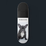 Skate Foto Pet do Bulldog Francês<br><div class="desc">O seu cachorro patina ou anda com você? Basta adicionar a foto e o nome do seu cão a este legal skate moderno.</div>