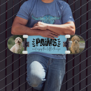 Skate Foto Pet Personalizada - Versão Azul