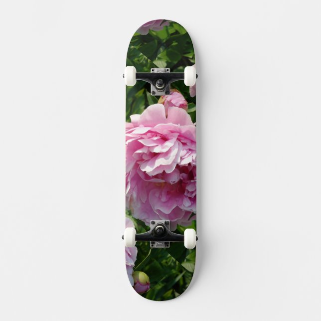 Skate Foto rosa de Peony caseiro caseiro caseiro floral (Frente)