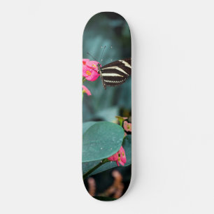 Skate Fotografia de Borboleta em Flor Rosa