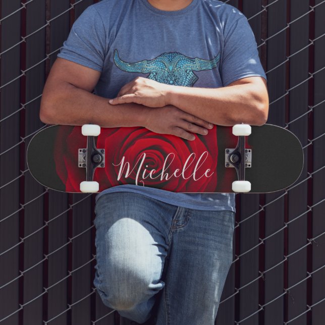 Skate Fotografia personalizada da colheita da rosa verme (Ao ar livre 3)