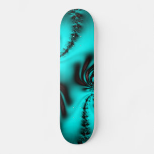 Skate Fractal azul-turquesa