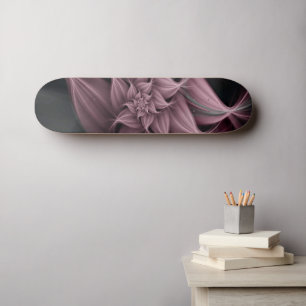 Skate Fractal de Flor Rosa Incrível