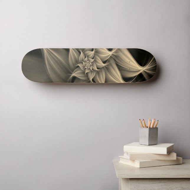 Skate Fractal Dourado Incrível (Arte de parede (Horz))