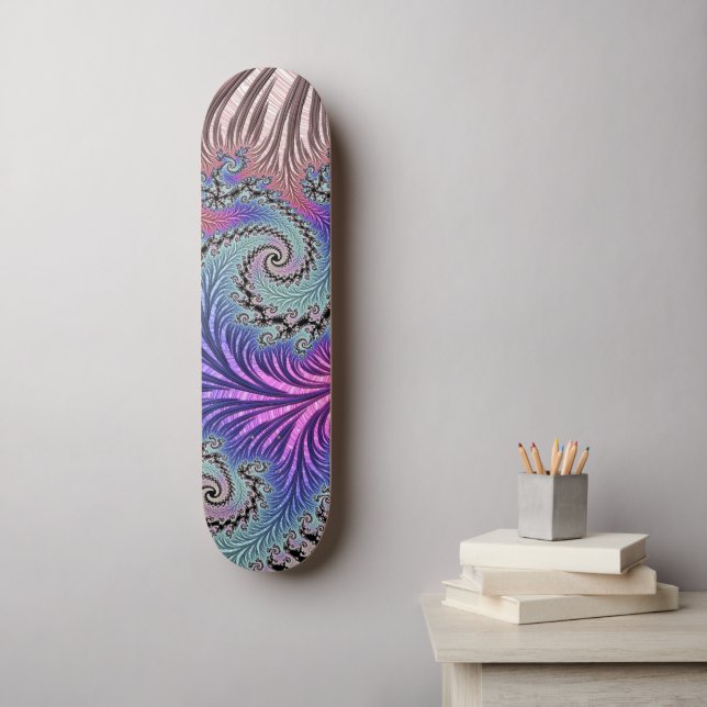 Skate Fractal Espiral Funky (Arte de parede)