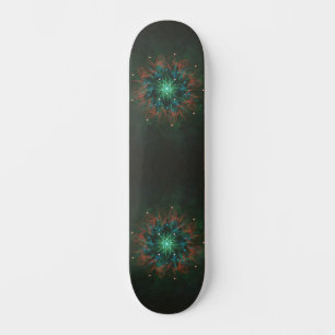 Skate Fractal Explosão de Neon – Verde Brilhante e Elétr