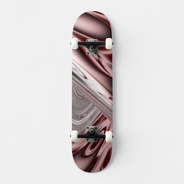 Skate Fractal Vermelho Blooming (Frente)