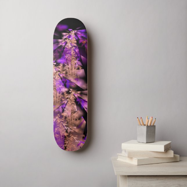 Skate Fratural moderno em preto e roxo (Arte de parede)