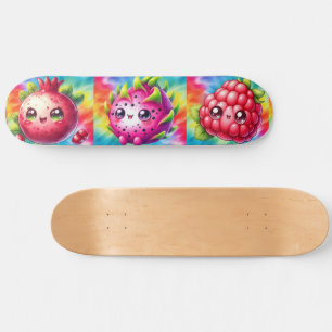 Skate Fruta do Dragão Feliz Tie-Dye