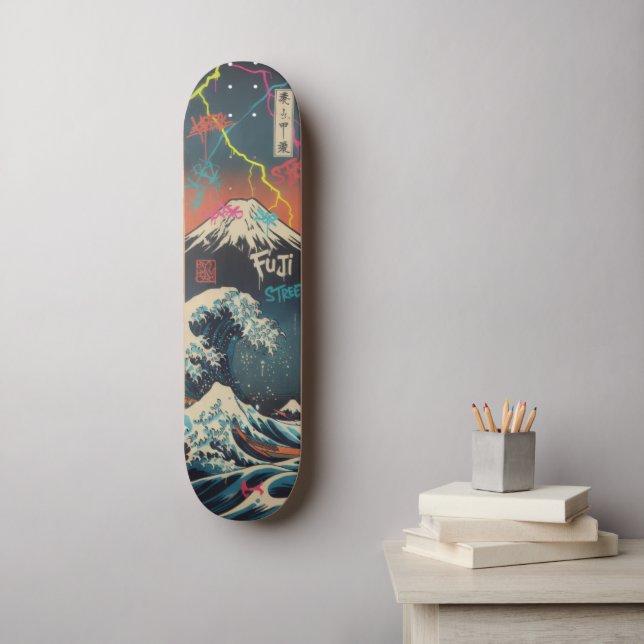 Skate Fuji ＆Wave　Skateboard Art – Japanese Spirit & Art (Arte de parede)