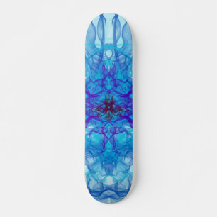 Skate FUMAÇA AZUL - Arte Fractal -