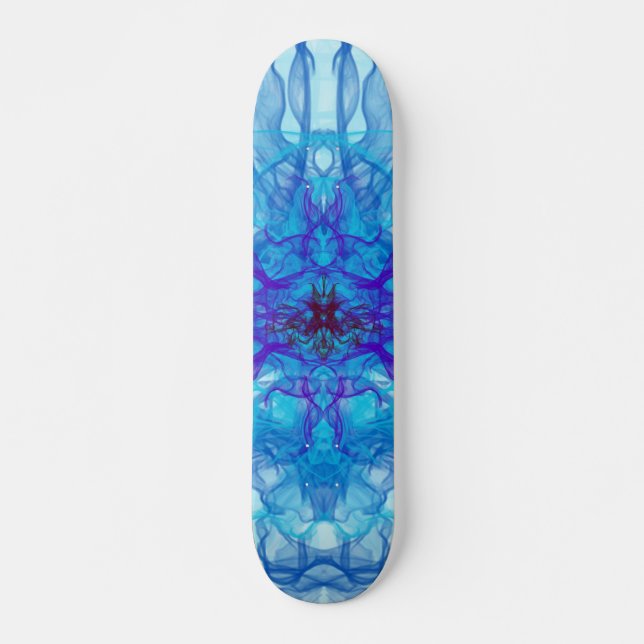 Skate FUMAÇA AZUL - Arte Fractal - (Frente)