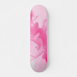 Skate Fumo Rosa Design Abstrato Pastel